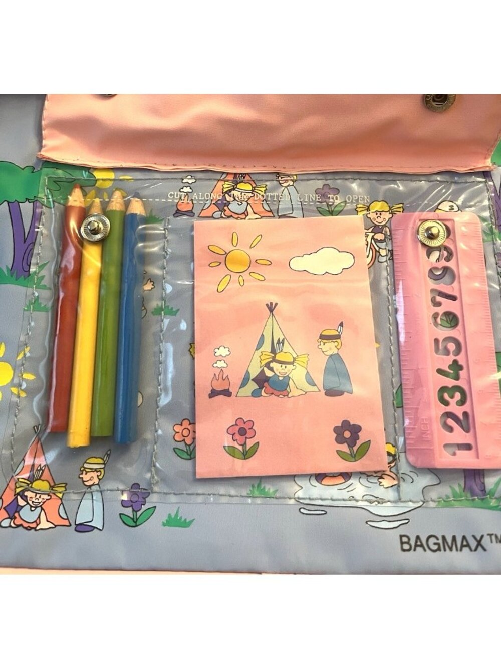 Little Girls Small Waterproof Activity Backpack Colored Pencils Ruler Bag NWT - Picture 2 of 5